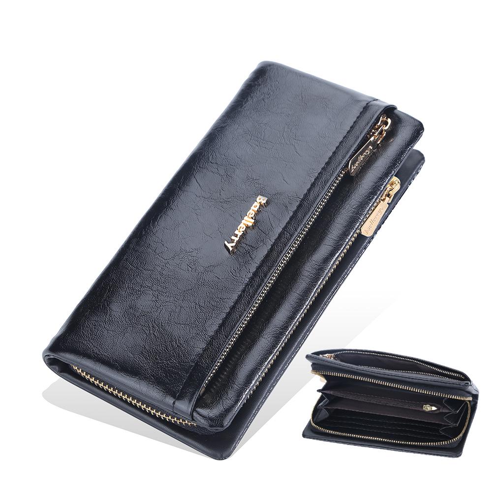 Baellerry Women's Long Wallet: Korean Style Clutch with Multi-card Slots and Mobile Phone Holder.