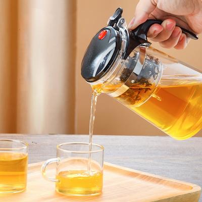 Theepot Met Zetgroep Verdikt Glas Verwarmde Theepot Eénknopsfiltering Theescheiding Waterkoker Thee Koffiezetapparaat