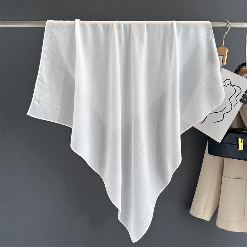 

Шарфы женские модные хлопковые шали обертывания мягкие шейные шарфы 90x90cm чёрный