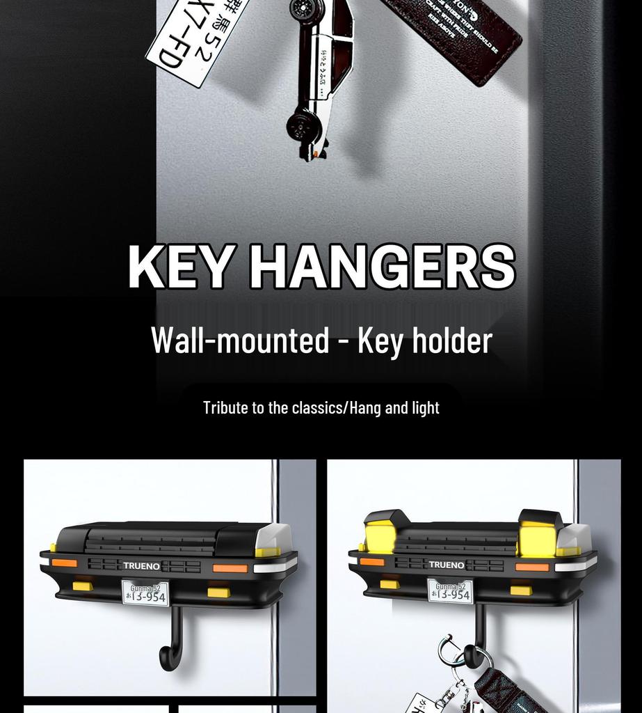 Wandmontierter RX-7 Autoscheinwerfer Schlüsselhalter & Dekoration