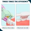 1PC 360 Degree Three-sided Soft Bristle Toothbrush Oral Care Safety Toothbrush Teeth Deep Cleaning Portable Travel Dental Oral Care