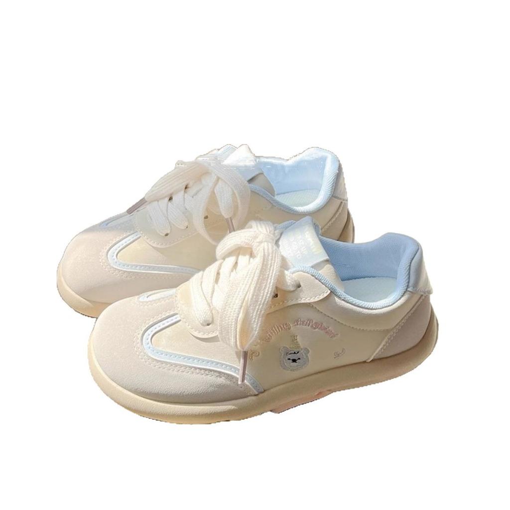 Bear board shoes women's spring and summer 2025 new versatile chic shoes girls platform white shoes German training shoes