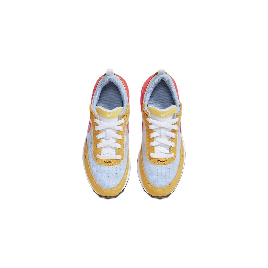 Nike Waffle One BP Slip Resistant Cushioning Low Top Kids Lifestyle Shoes Red Orange Gray Children Aged 3 7 Years Old DC0480-700