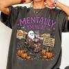 Mentally I'm Here Comfort Colors® Shirt, Cozy Ghost Fall Shirt, Pumpkin Season Tee, Cute Halloween Shirt, Fall Aesthetic Graphic Tee