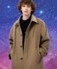 Waikei Balmacaan Oversized Wool Coat Ash Brown