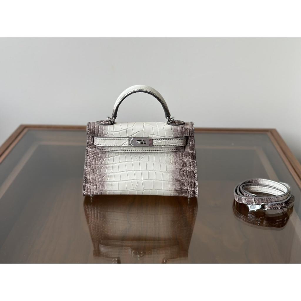 Kazilan 19cm crocodile pattern mini Kelli handbag fashion versatile shoulder messenger bag women's bag