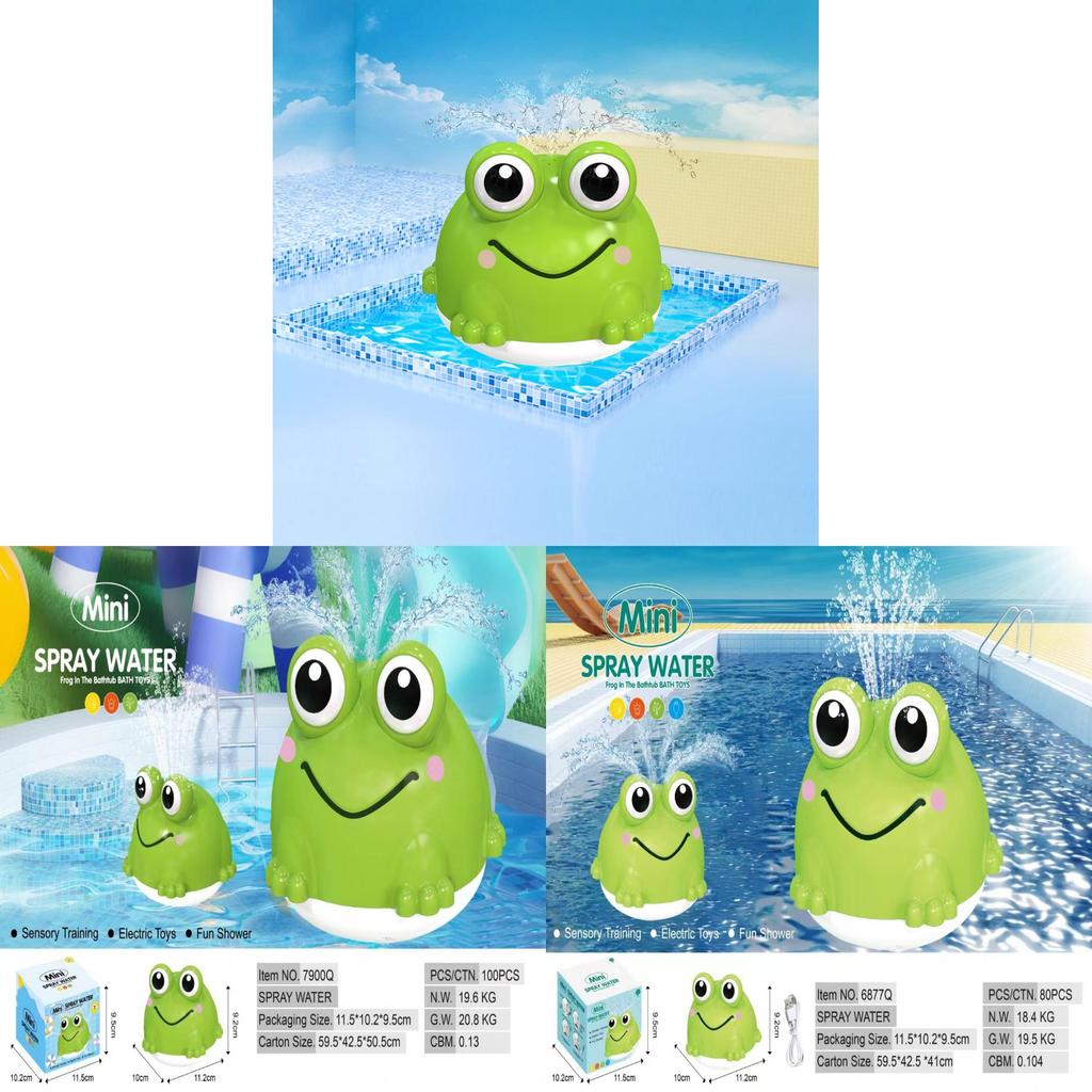 Electric Frog Water Sprayer Toy For Summer Bath And Pool Play