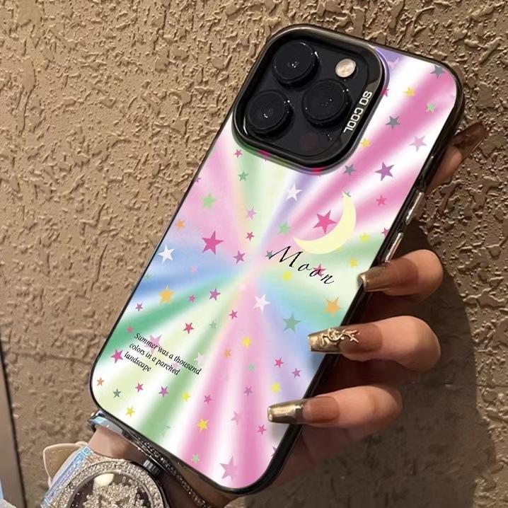 Colorful Stars Suitable for 15plus European and American 16promax Apple Phone Case IPhone 14 Hard Shell 13 Creativity