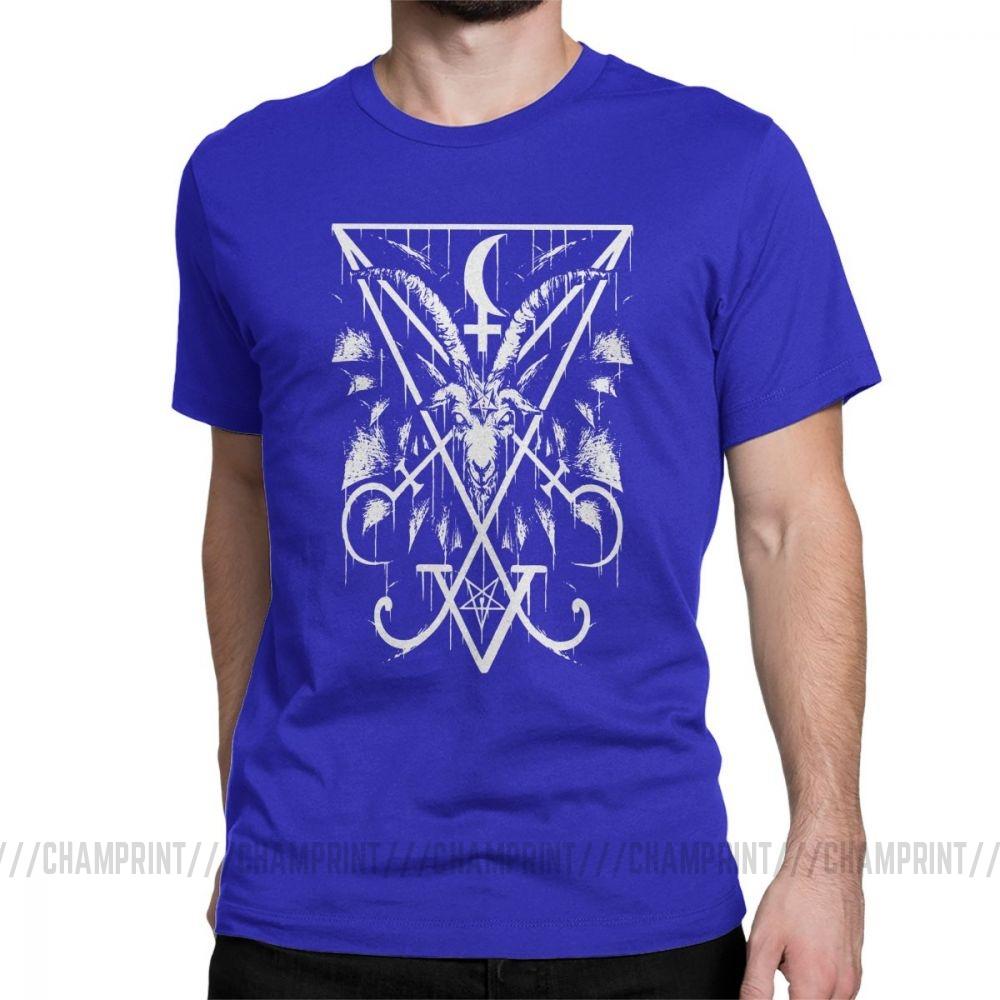 Sigil Of Lucifer And Baphomet Tee Shirt Cool Customized Printed T Shirts for Men Cotton Cool TShirts Birthday Present Clothing