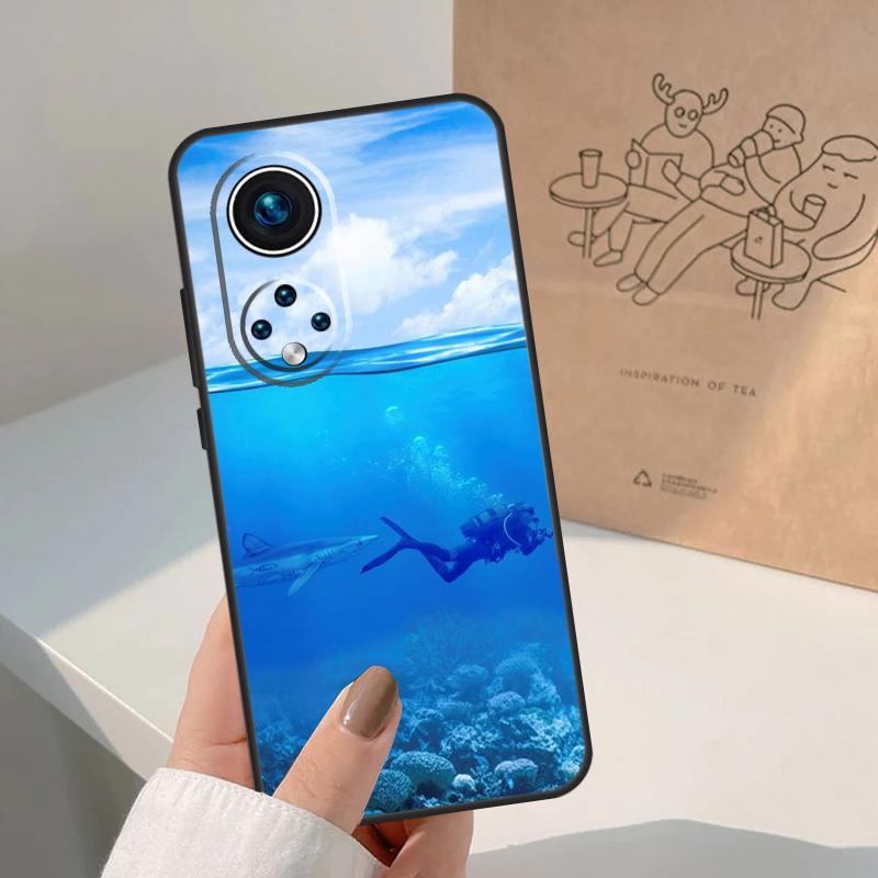 Diver Underwater Diving Cave Caving For Honor Magic 8 5 6 7 Pro Case For Honor 400 200 Lite 50 70 90 X8c X8b X9a X9b X9c X9d Win