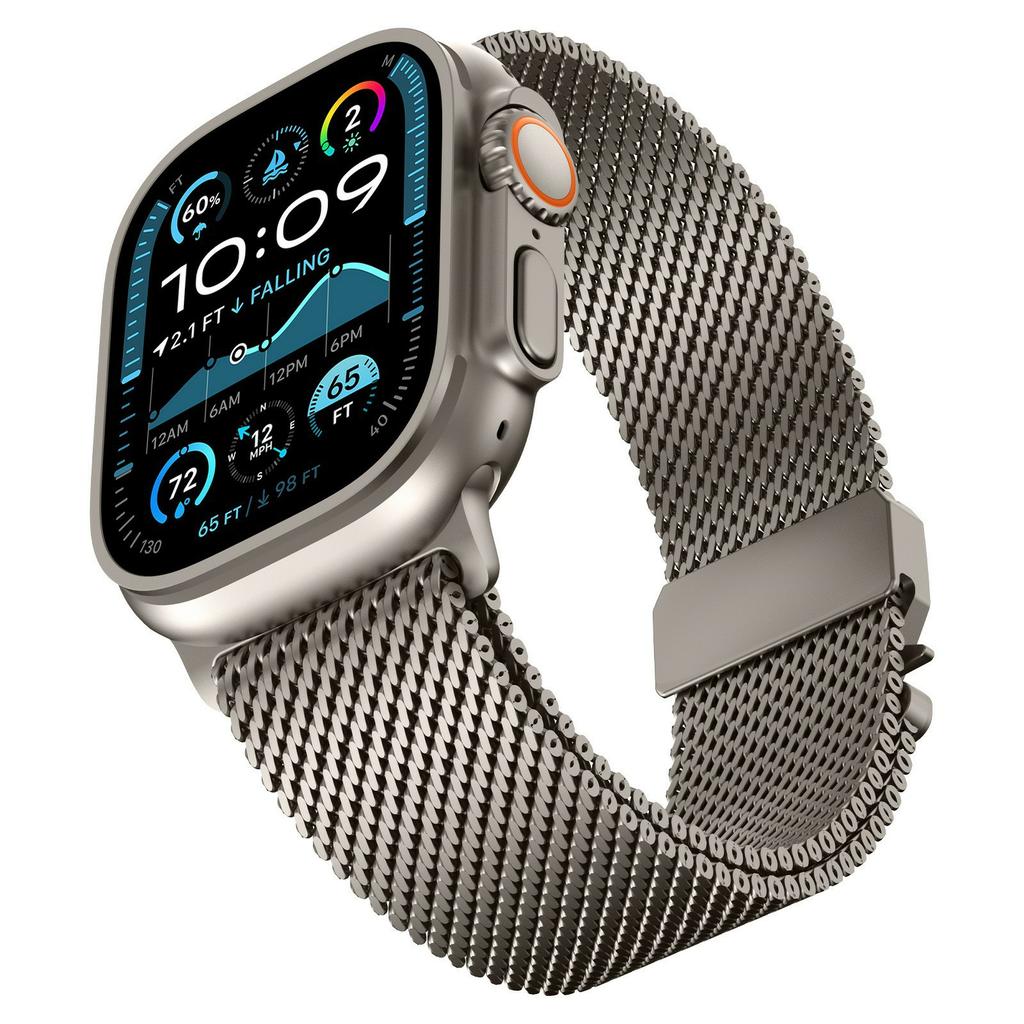 Metal Clasp Band for Apple Watch Ultra 3 2 1 49mm/Series 11 10 46mm/9 8 7 45mm/SE3 SE2 SE 6 5 4 44mm/3 2 1 42mm Milanese Stainless Steel Strap