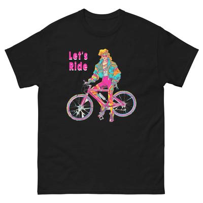 Let's Ride Mountain Bike Lady T-shirt, Mountain Bike, Badass Girl Biker, Summer