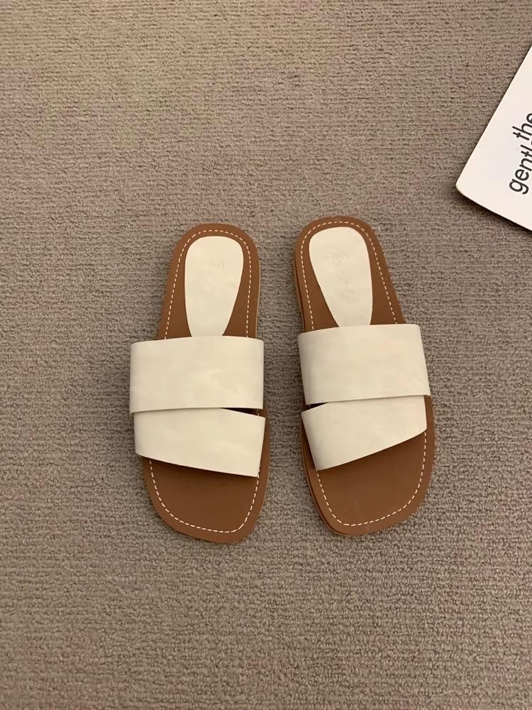 

Fashion ins flat Roman slippers women s shoes wear summer beach sandals beach shoes with soft sole slippers 40