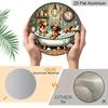 2D Flat 1pc, Bathing Dog Theme Design, Flat Printed Aluminum Metal Signs, Circular Iron Hanging Picture, 8x8 Inch Wall Decoration, Bar, Cafe, Club