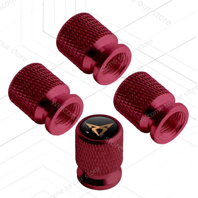 4 Stück/Set Für Ibiza Leon ATECA Tavascan Arona Born Ateca Tarraco Terramar LOGO Abzeichen Auto Rad Reifen Ventilkappen Reifenventilschäfte