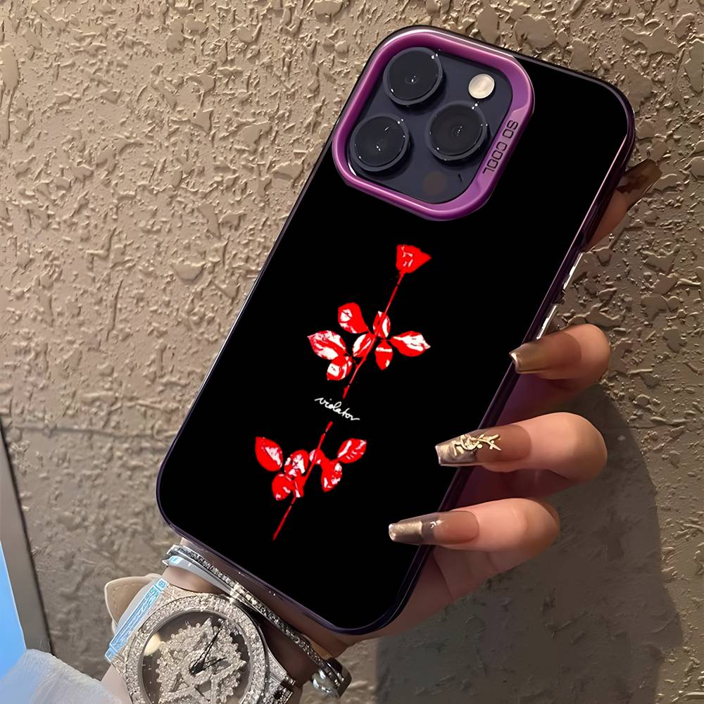 Band D-Depeche ModeS Purple Matte Shockproof CoverPhone Case For iPhone 17,16,15,14,13,12,11,Pro,XS,Max,Plus,Mini,SE4,E
