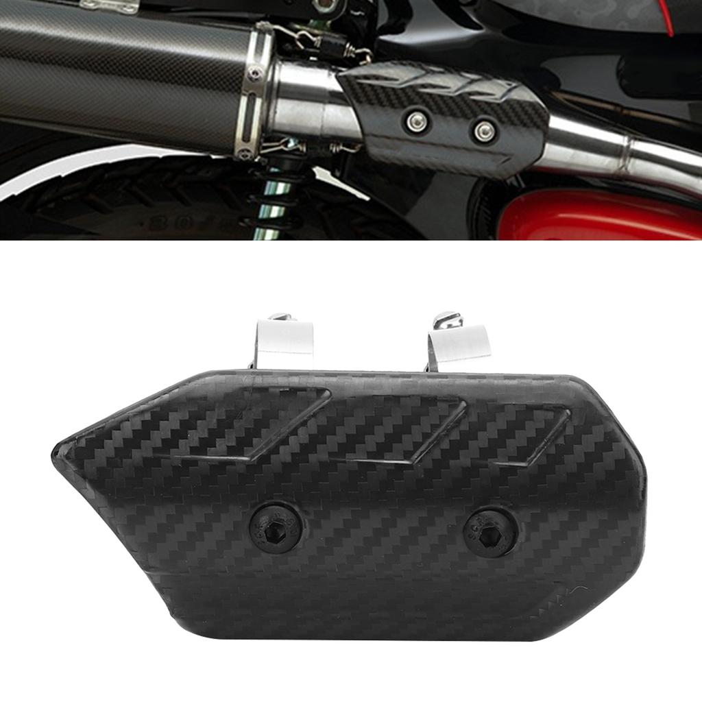 Dry Carbon Fiber Exhaust MidPipe Universal Heat Shield Kit Cover Fit for Kawasaki