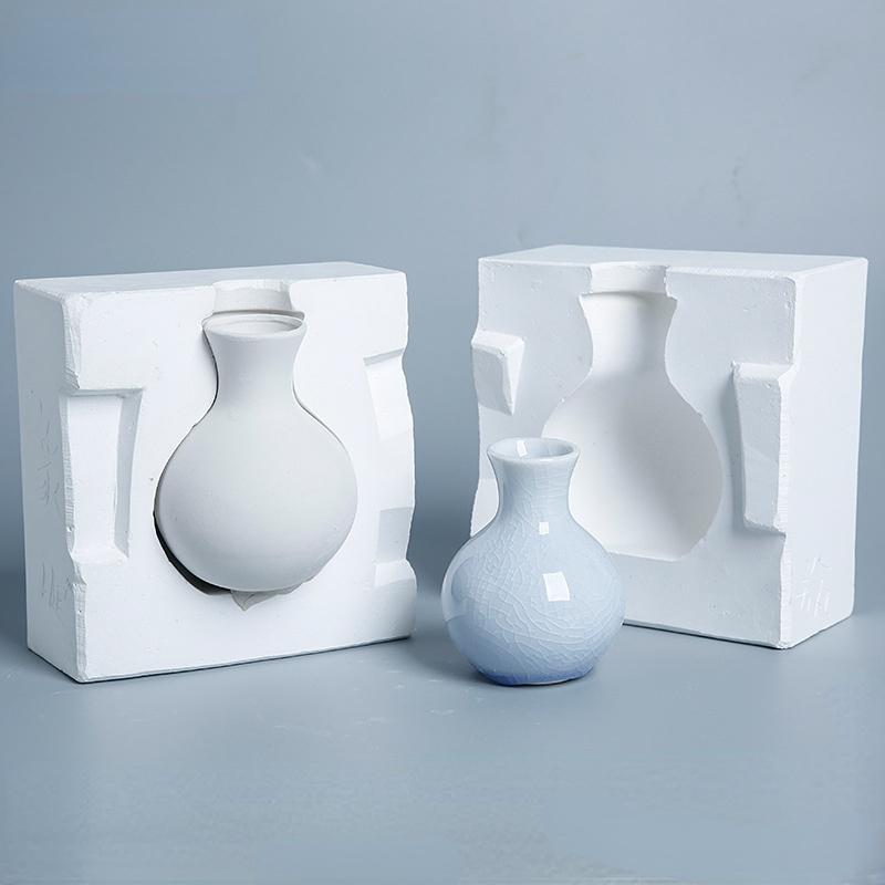 Ceramic Small Vase Gypsum Mold Manual DIY Fluid Painting Blank Grouting Model Jingdezhen Pouring Mold Tool Elephant Leg Bottle
