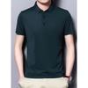 Hochelastisches Nahtloses Herren-Poloshirt aus Eisseide - Schnelltrocknend, Sommer, Kurzärmlig, Bügelfrei, Neuer Stil