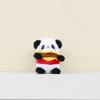 Panda Plush Hamburger Toy Keychain Stuffed Doll Pendant Bag Decoration Kids Gift