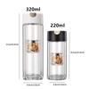 Tea Tumbler With Infuser Double Wall Glass Travel Tea Mug With Magnetic Infuser For Loose Leaf Tea And Fruit Tea Water Bottle