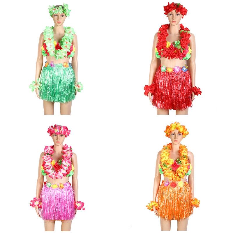 

Креативная юбка хула из морских водорослей для праздничных вечеринок - для взрослых и детей 40cm Single Layer 5 Pieces