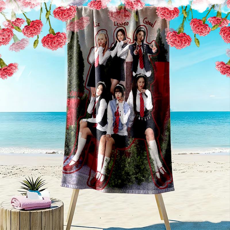 IVE poster Print Beach Towel, Large Soft Quick Dry Towel for Beach Camping Swimming
