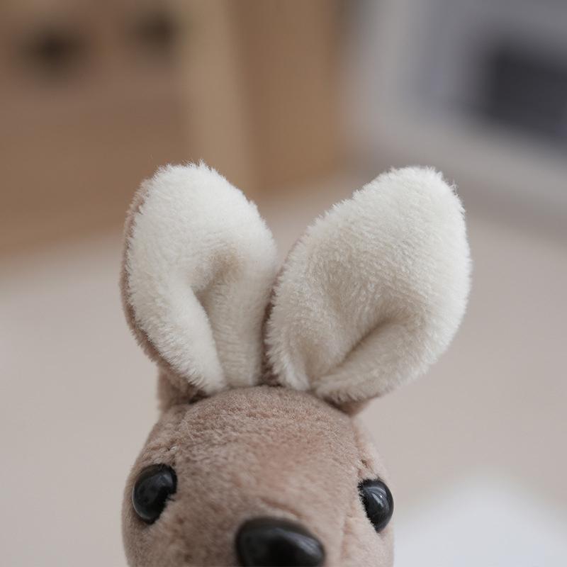 Cute Kangaroo Plush Key Ring Australian Animal Kangaroo Keychain For Girls Gifts Creative School Bag Charm Pendant