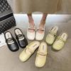 Women's Mules Flats Comfortable Backless Loafers Slip On Walking Shoes Casual Round Closed Toe Slides Dress Mules for Women Summer Ankle Strap Sandals