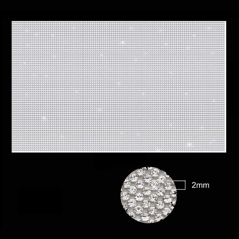 Decorazione in Cristallo Bling Bling con Forte Adesività Argento Adesivi Decorativi per Auto Telefono per Custodia Decorazione Scintillante