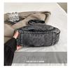 Women's Large Capacity Denim Crossbody Bag - Trendy Retro Shoulder Bag for Casual and Commute