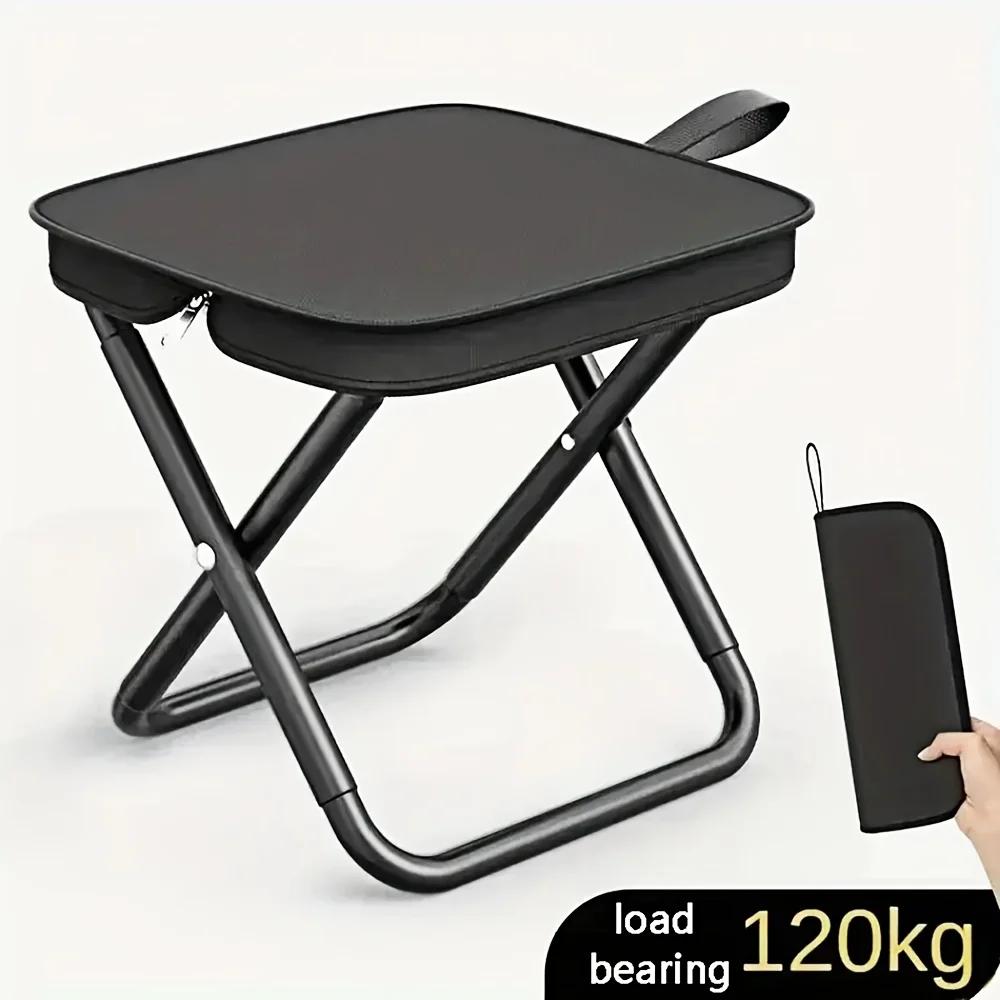 Tragbarer multifunktionaler Outdoor-Picknick-Camping-Klappstuhl, ultraleichter Angelhocker, Reisehocker, Angelzubehör