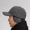 Auturnn Thick Warm Men Winter Baseball Cap With Ear Flaps,Fashion Wild Hip Hop Hats Gorras, Ideal Choice for Dad's Gifts