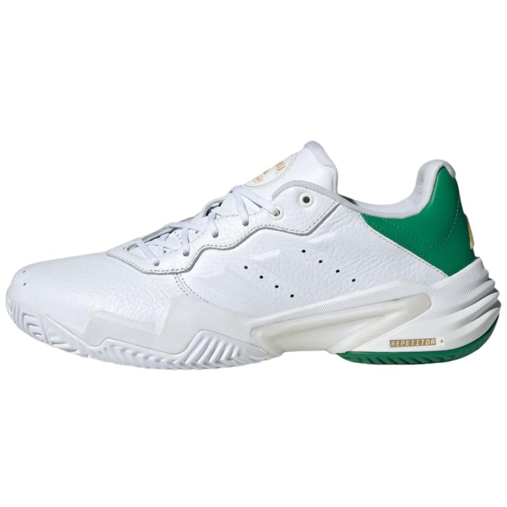 Adidas Barricade 13 M Leather Versatile Comfortable Non-Slip Durable Low-Top Tennis Shoes Men Sneakers White Green JP7237