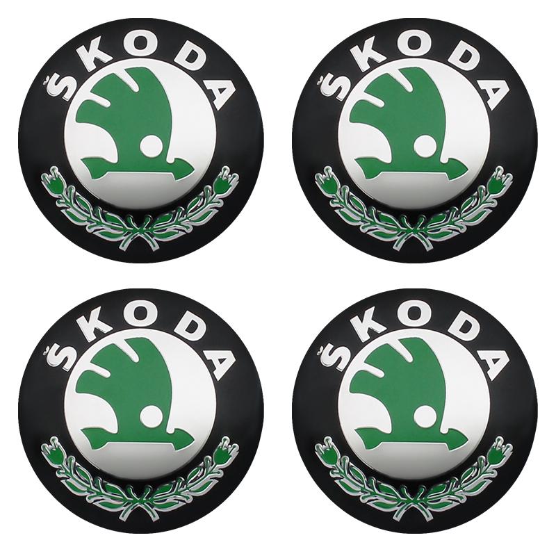 

56mm/65mm car hub cover wheel sticker emblem decal decoration Accessories For Skoda Octavia Superb Rapid Kodiaq Karoq Kamiq 56mm