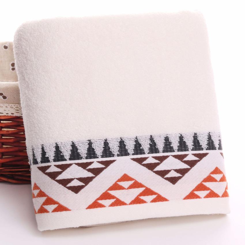 Geometric Soft Print Towel Set 100% Cotton 70*140cm For Adult Face Towel Large Bath Spa Sport Towel Home 3 Pcs Serviette De Bain