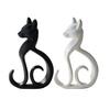 Yousheng 3D Printed Cat Figurine, Minimalist Elegant Sitting Cat Sculpture, Modern Animal Ornament for Home Office Desk Shelf Decor