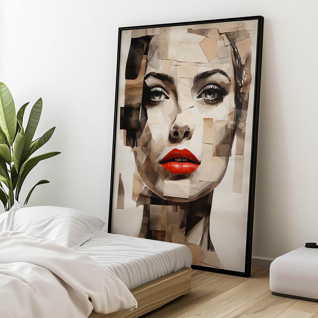 Portret Z Czerwoną Nutą Portret Z Czerwoną Nutą, 50X70 Cm, Bez Ramy, Papier Matowy 230 Gsm