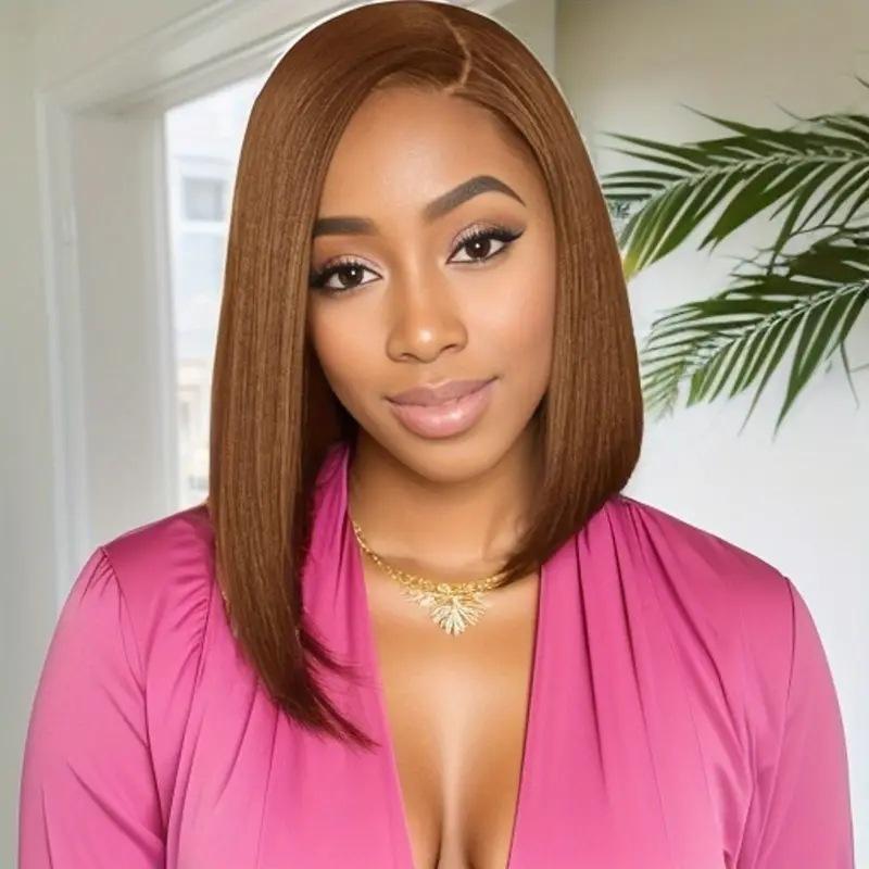Front lace bob wig African lady short bob one piece short hair