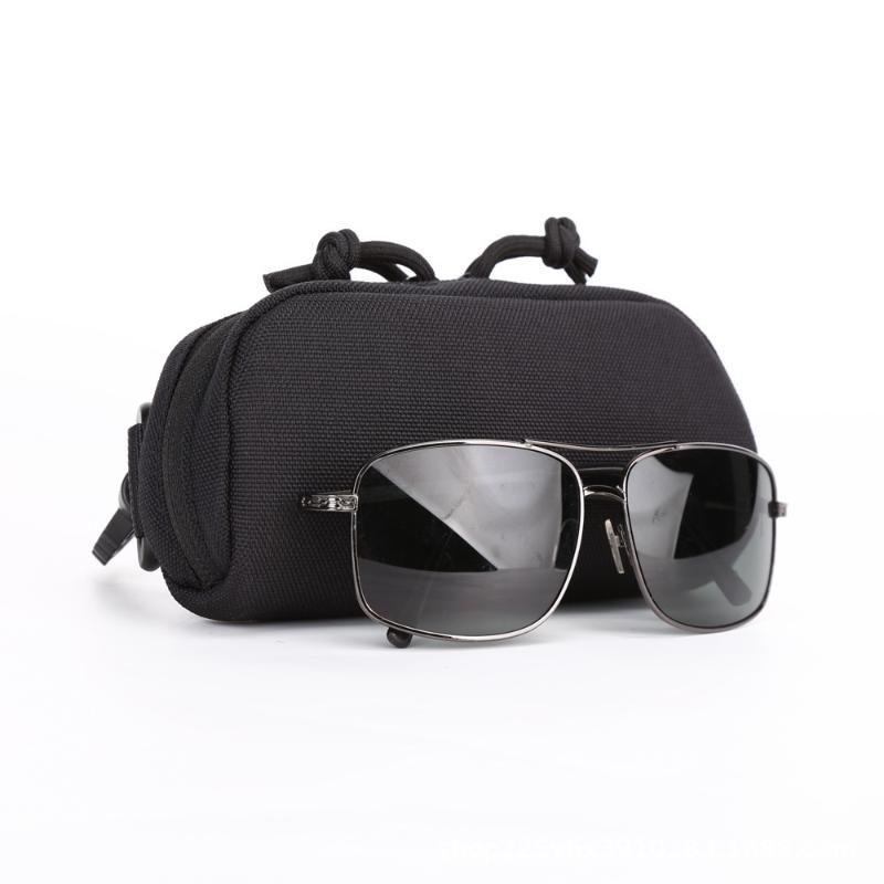 Molle Brillenetui Jagd Stoßfest Schutzbrillenetui Tragbar Outdoor Sonnenbrillenetui - 1000D Nylon