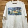 Vintage 90s The Peaceable Kingdom Nature Wildlife Animals Art T Shirt Size XXL
