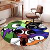 Game Rainbow Friends Pattern Round Rug, Indoor/Outdoor Mat, for Picnic, Gameroom, Bedroom, Office, Living Room, Home Decor Carpet, Birthday Gift