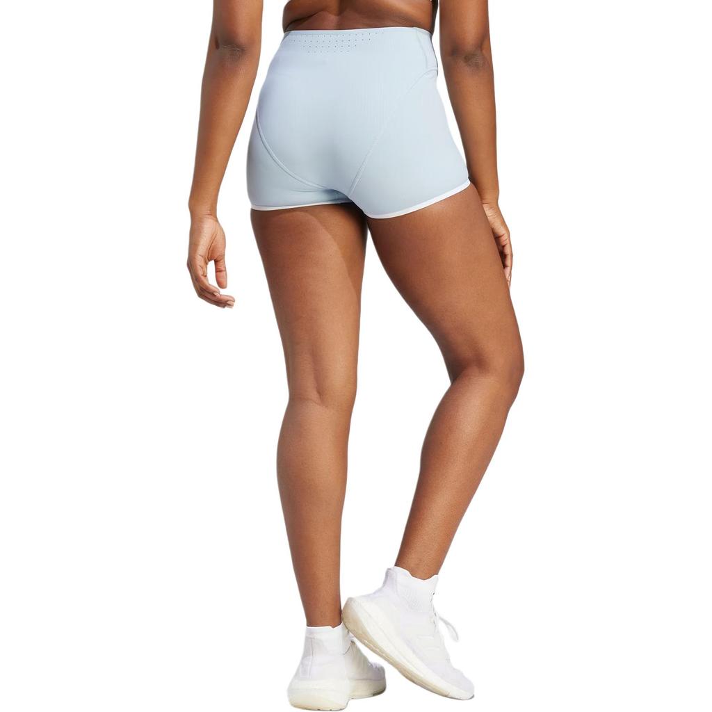 Adidas Logo Print Simple Comfortable Tight Sports Shorts Women Shorts Light-Blue HZ2534