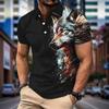 Tropical Floral Print Short Sleeve Polo, Ideal For Summer Casual Style