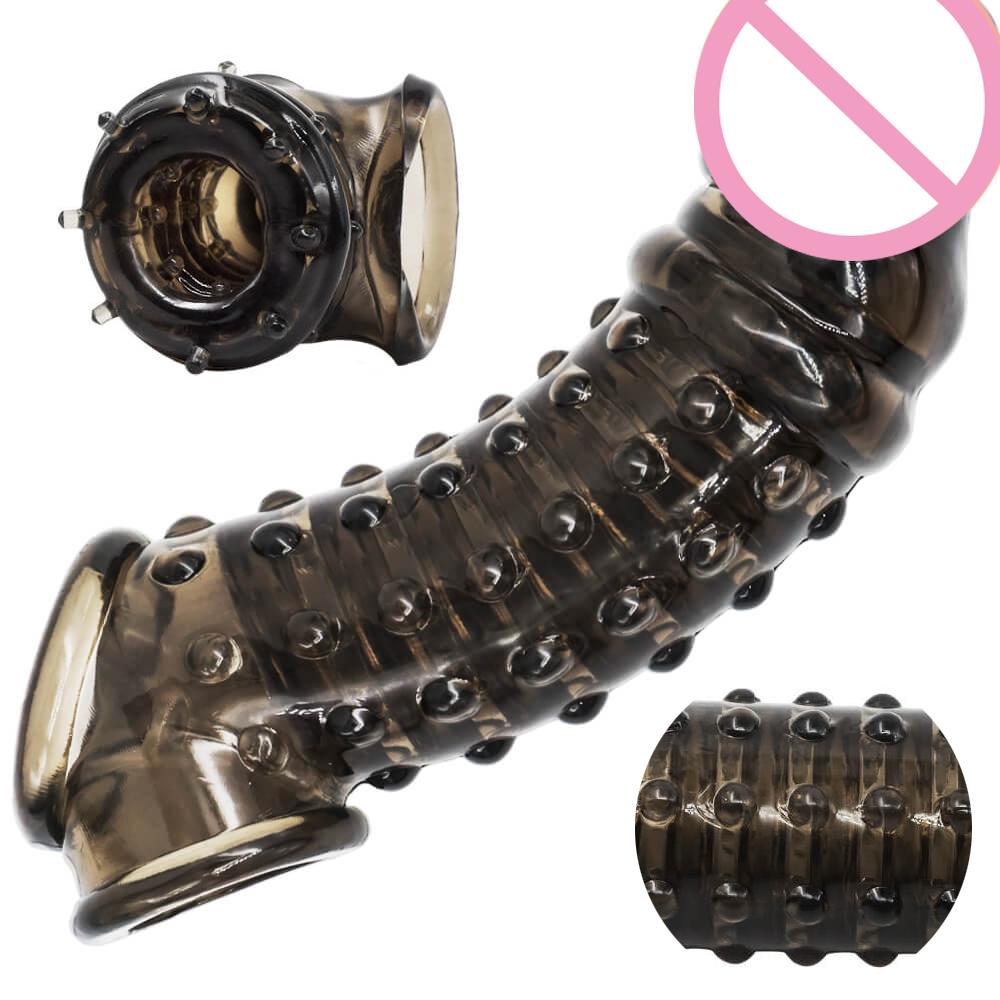 Delayed Ejaculation Penis Sleeve with G-spot Stimulation Function Spike Sleeve for Adults To Increase Passion Sex