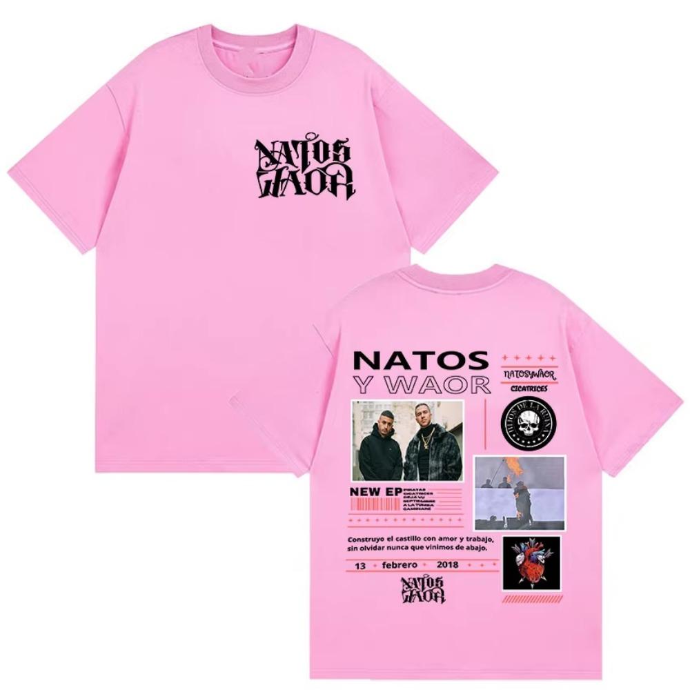 Rapper NATOS WAOR Album 2025 Merch T-Shirt Herren Hochwertige Mode O-Ausschnitt T-Shirt Hip Hop Übergroße T-Shirts Streetwear