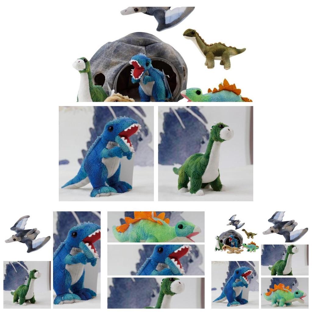 Creative T-rex Plush Toy In Dinosaur House Theme For Christmas Gift