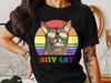 Regenboog Kat T-shirt, LGBTQ+ Pride Bondgenoot Kat met Bril, Kleurrijke Kattenliefhebber Tee, Unisex Mode, Huisdieren Gelijkheid Steun Shirt