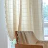 Curtains Korean Literary Matcha Green Kitchen Living Room Storage Room Non-Punching Light-Transmitting Curtains