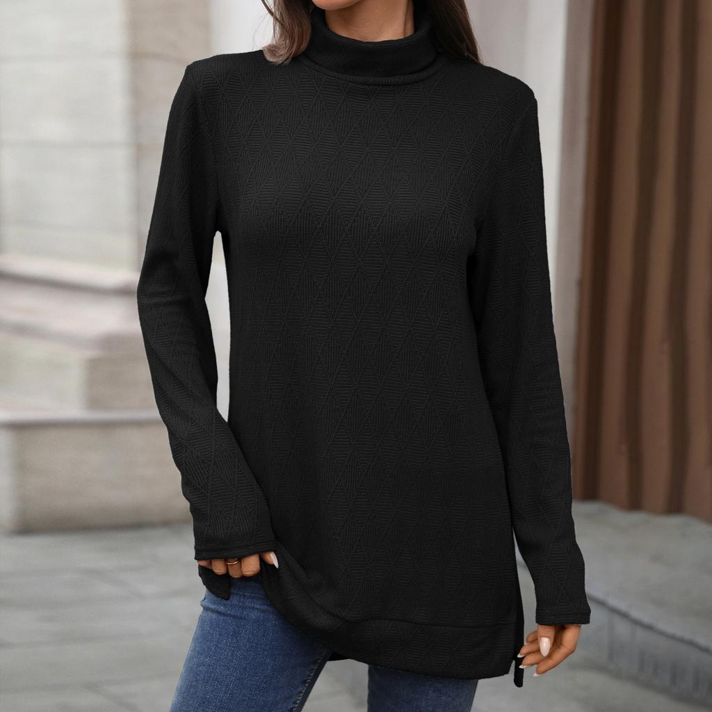 Women's T-Shirt Vintage Floral Print Round Neck Loose Long Sleeve Mid-Length Thumb Leak Top